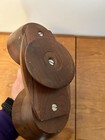 Vintage MCM Walnut Wood Spinning Condiment Dish Nut Bowl — photo 6