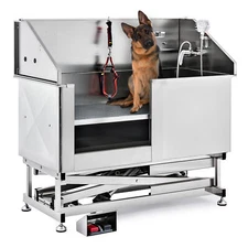CO-Z 34/50" Pet Dog Grooming Bath Tub /Table Wash Station Professional Stainless