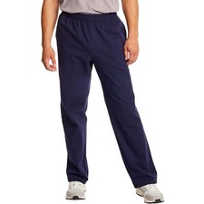 Mens 50 Cotton Open Bottom Jersey Sweatpants w/Pockets,33  Small Navy