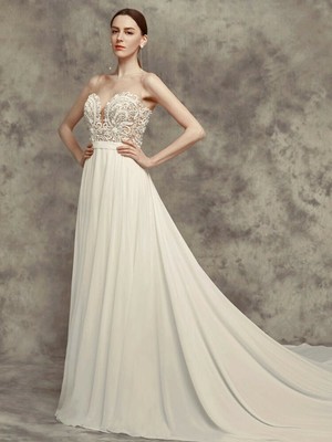 a line sheath wedding dress