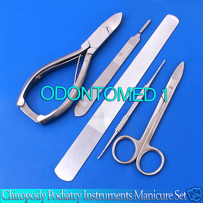 Chiropody Podiatry Instruments Manicure Set Pedicure Set Nail File Nail ...