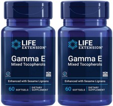 GAMMA E MIXED TOCOPHEROLS VITAMIN E for HEART SKIN CARE 120 Sgel LIFE EXTENSION