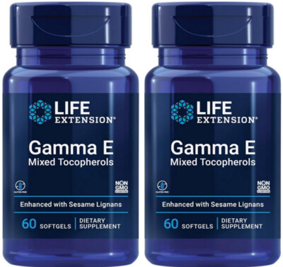GAMMA E MIXED TOCOPHEROLS  VITAMIN E for HEART SKIN CARE 120 Sgel LIFE EXTENSION