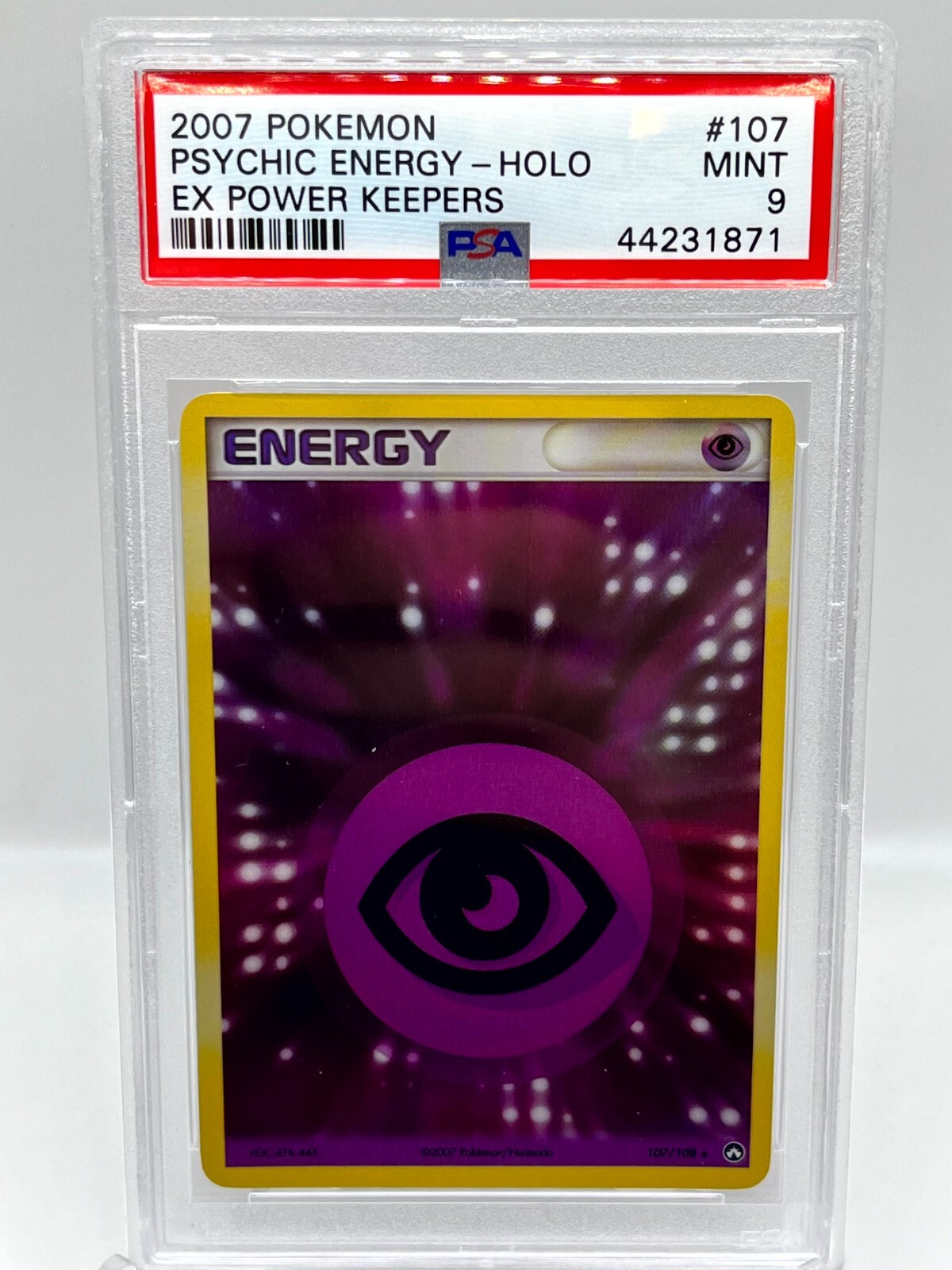 Psychic Energy 107/108 EX Power Keepers Holo Secret 2007 Pokemon Card PSA 9 MINT