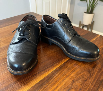 Neil M Shoes Mens 9EEE W Oxfords Black Leather Lace Up Casual 402028