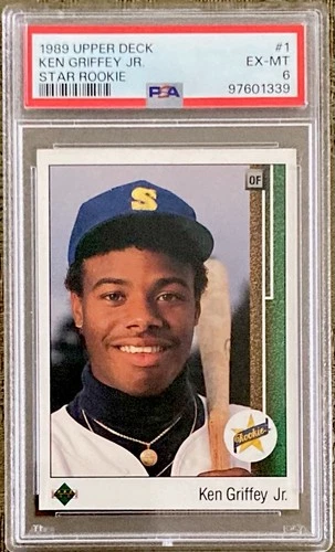 1989 UPPER DECK STAR ROOKIE #1 KEN GRIFFEY JR. ROOKIE RC PSA 6