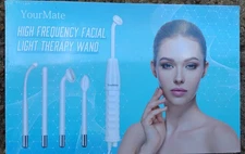 YourMate High Frequency Facial Light Therapy Wand. New/Unopened Box