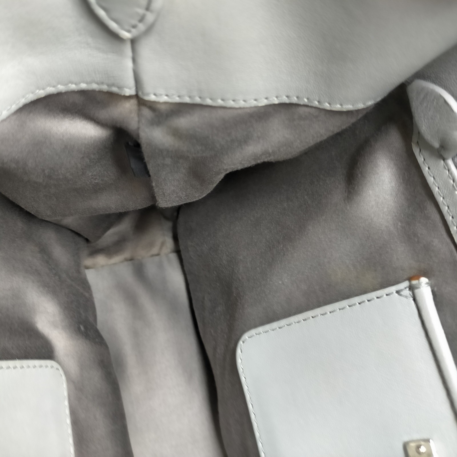 Miu Miu Hand Bag Gray Leather 3132344 — image 14