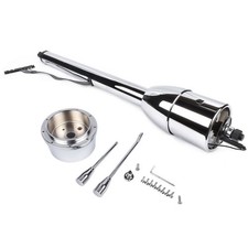 InUs 30" Chrome Tilt Street Rod Floor Shift Steering Column with Wheel Adapter