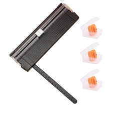 A5 Paper Cutter with 3PCS Replacement Blades, Portable Paper Trimmer with Sid...
