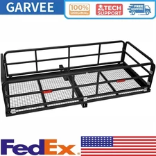 Foldable Hitch Mount Cargo Carrier 750 Lbs Heavy Duty Steel Hitch Racks
