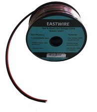 12AWG 100ft Red Black Cable Hookup Electrical Wire, 2 Conductors Flexible