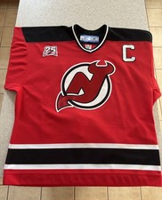 Auténtica camiseta de hockey Patrik Elias New Jersey Devils NHL Reebok talla 52 XXL