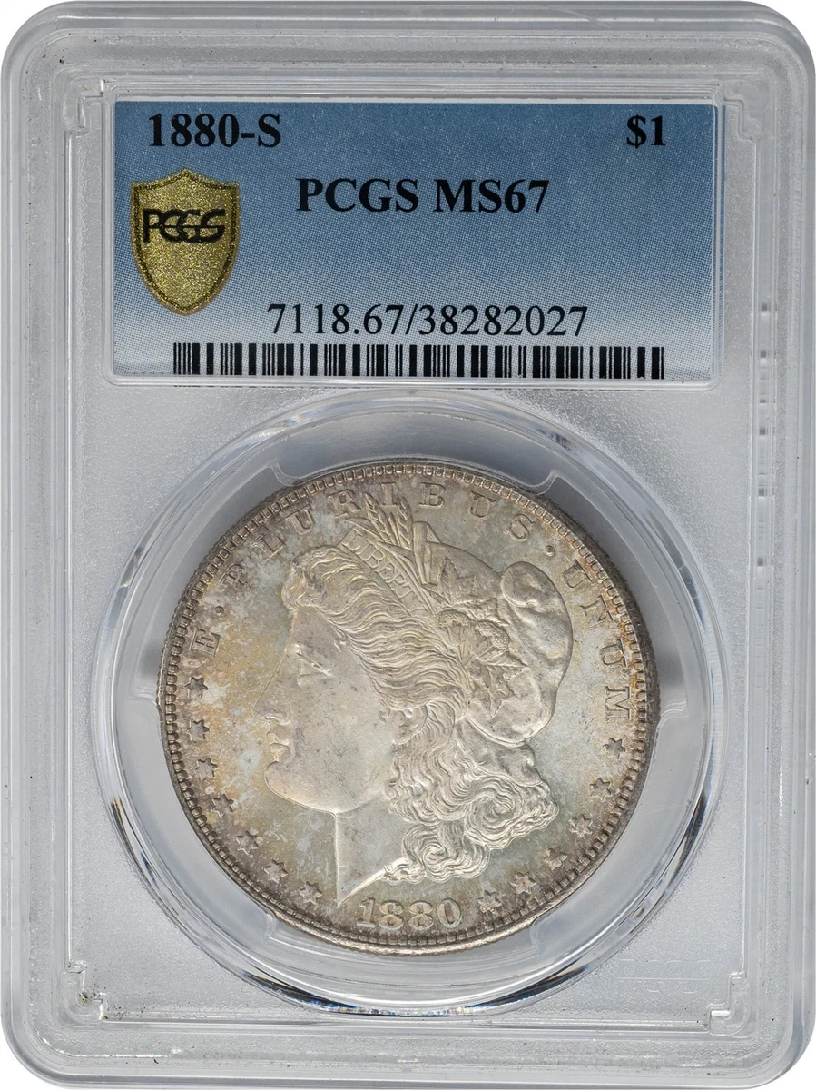 PCGS Certified MS 67 Graded Morgan US Dollars (1878-1921) for sale