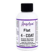 Angelus Flat 4 Coat 4 Fl Oz Clear Leather Sealer Scratch Resistant Durable Fi...