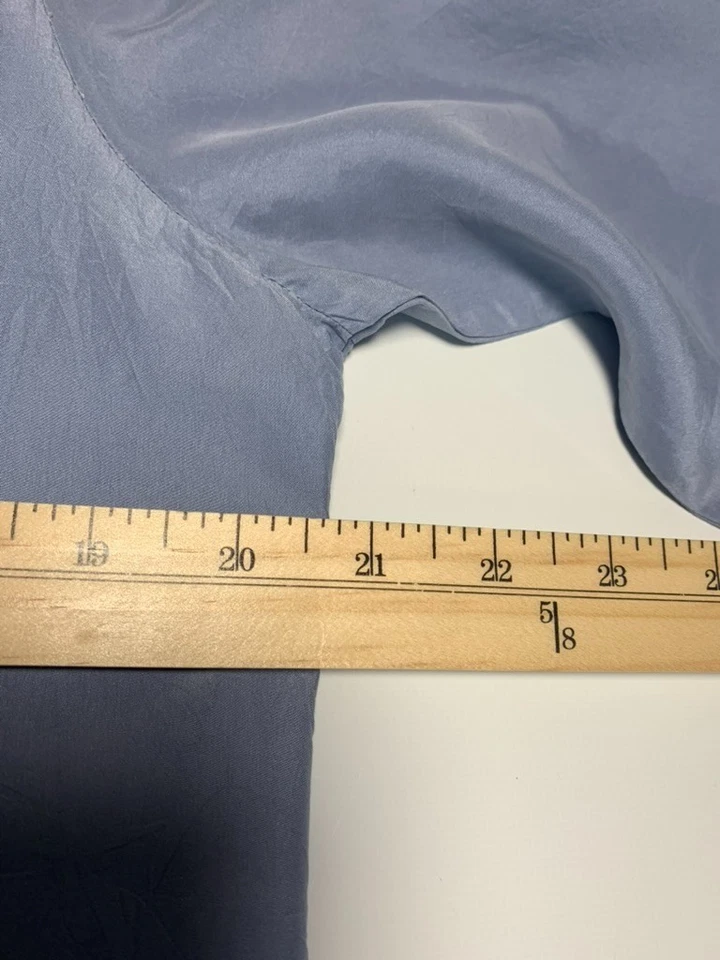 J Jill Women's Size Medium 100% Silk Blue Ombre Dress - Image 3 of 4