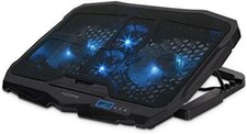 ABKO Laptop Cooling Pad, Blue LED Cooling Fan, Quad Fan, LCD Display Up to 17"