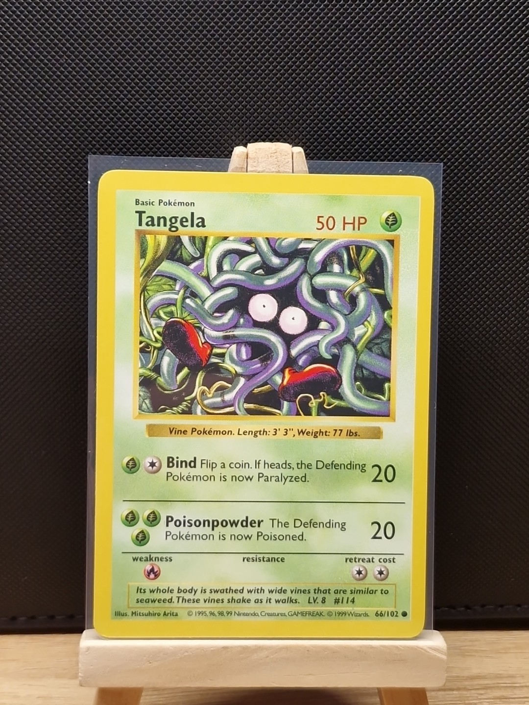 Pokemon TCG 1999 Base Set Shadowless Tangela 66/102 - Near Mint