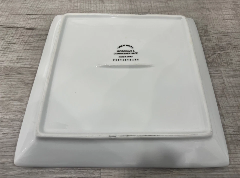 POTTERY BARN GREAT WHITE SQUARE 10.5" PLATE - Image 3 of 4