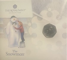 ROYAL MINT CHRISTMAS 50p SNOWMAN 2021