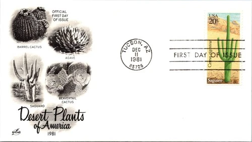 S07-7952, DESERT PLANTS: SAGUARO, ARTCRAFT FIRST DAY COVER