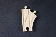 Wooden Railway Track - Short Curve Switch Track - 4 inches - male ends