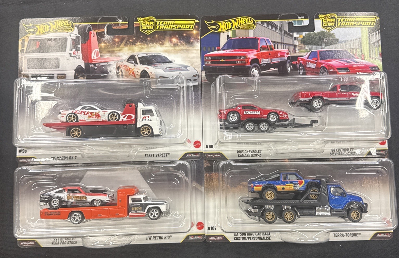 Hot wheels New 2027 Team Transport Set Of 4 #98-#101