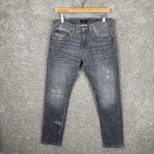 Polo Ralph Lauren Jeans Men’s 32x30 Gray Sullivan Slim Distressed Denim Pants