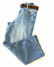 Zara Denim Gr. S cropped lengh, mit Gürtel h...