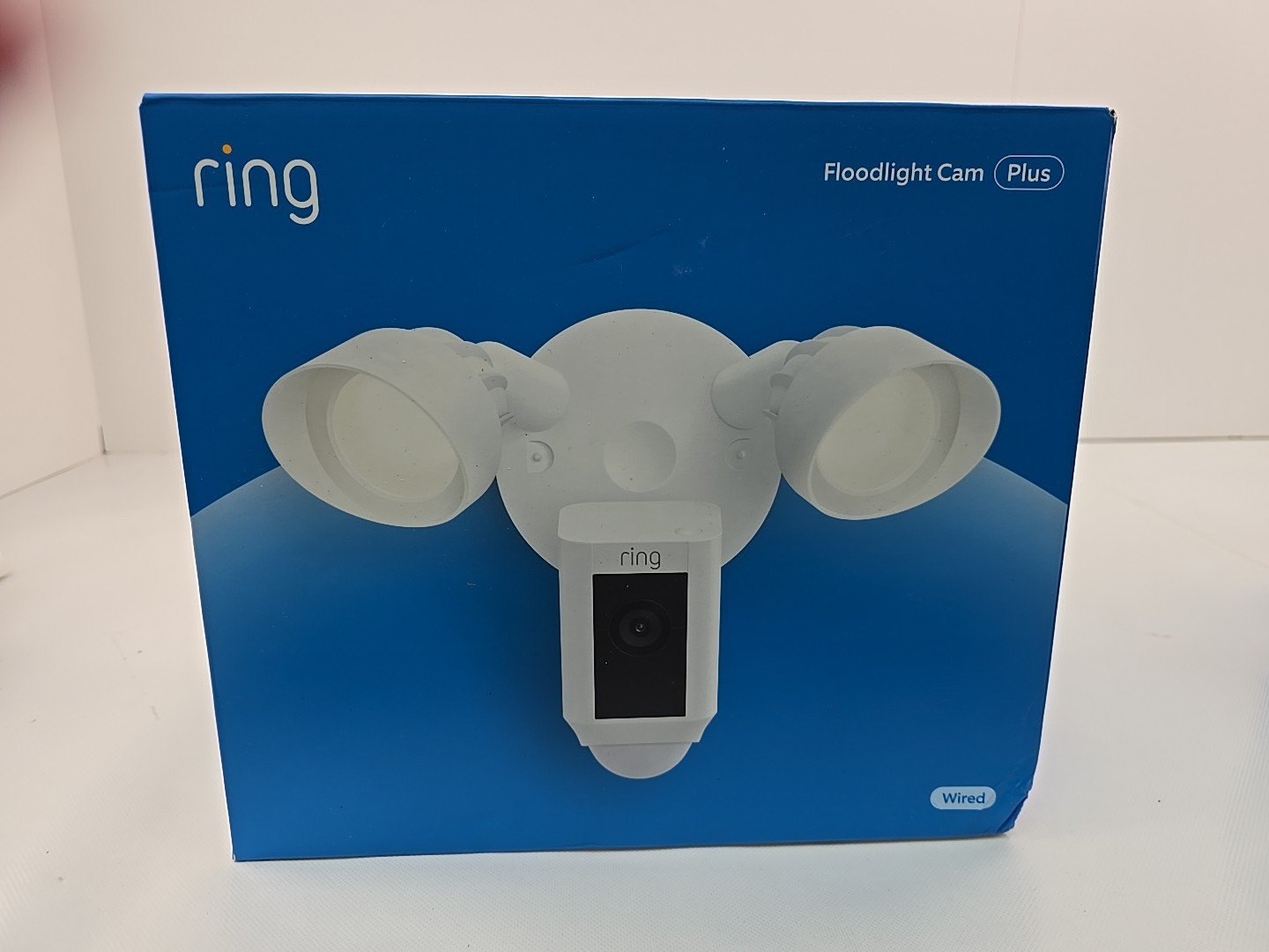 Ring Floodlight Cam Wired Plus Surveillance Camera - White