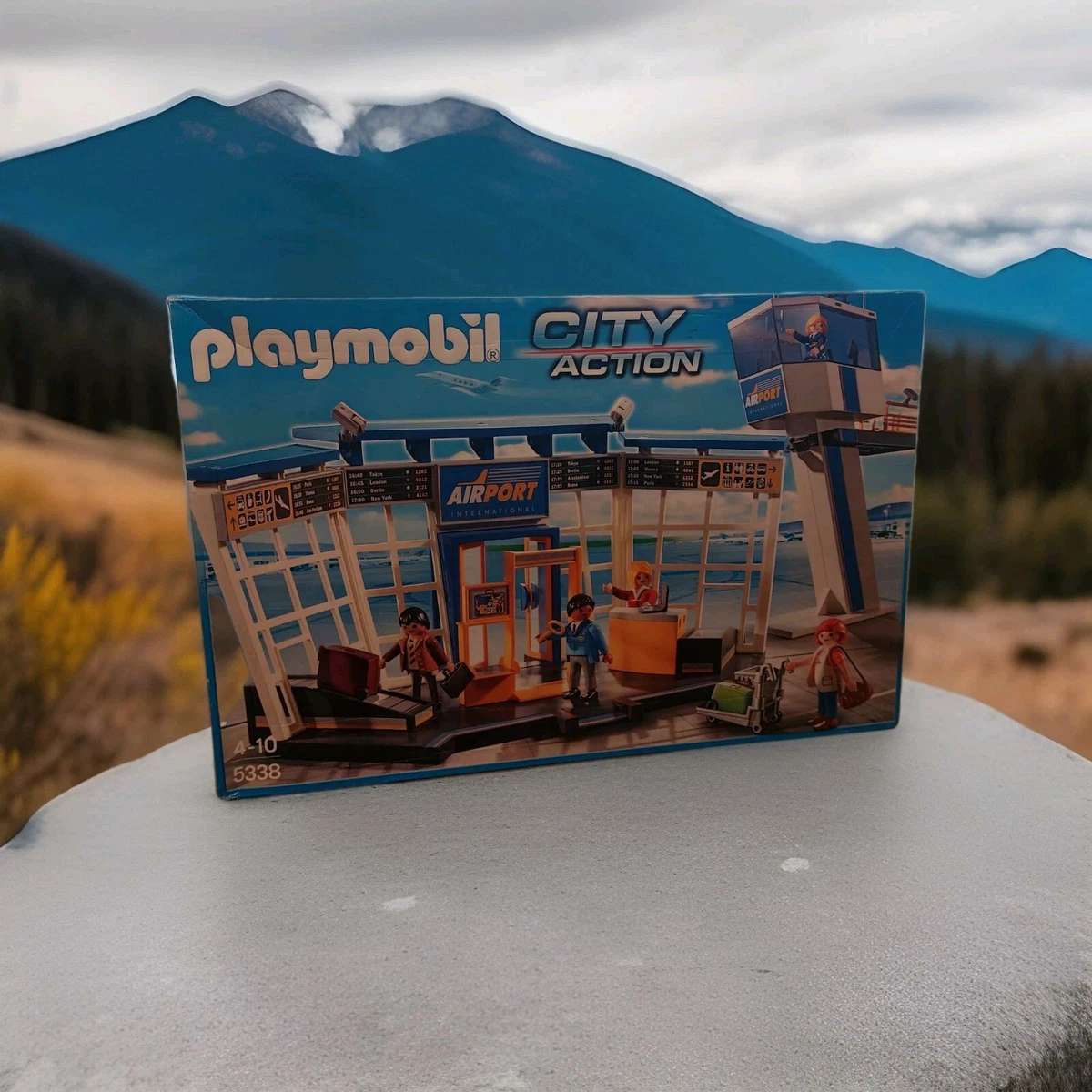 PLAYMOBIL (C144) AEROPORT - Banc Gris Sièges Jaunes 3186 3353 3886 4093 Jauni