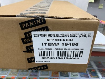 2025 Panini Select  Football Mega Box Factory Sealed Case Of 20 Boxes