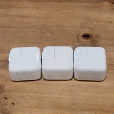 Lot of 3 Apple 12W USB Power Adapter Wall Charger Block iPad iPhone A1401 OEM