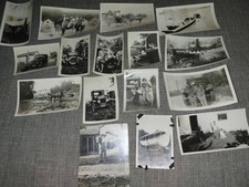 Huge Lot Vintage Photos 1940s Black White Family Travel animals children e