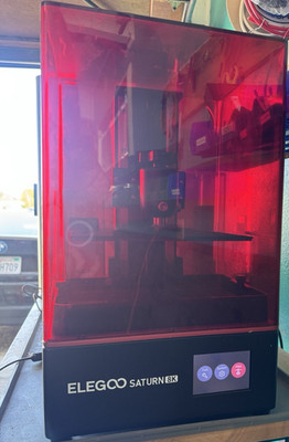 ELEGOO Saturn 8K resin printer. Mercury plus wash and cure station. 
