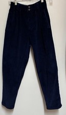 Vtg Liz Claiborne Liz Sport Corduroy Pants Women's Blue Cotton High Waist 2P