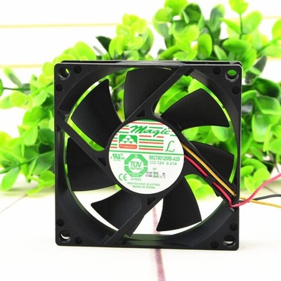 1PC MAGIC MGT8012MB-A20 8020 12V 0.21A 8CM 3-Wire Purifier Cooling Fan *vv