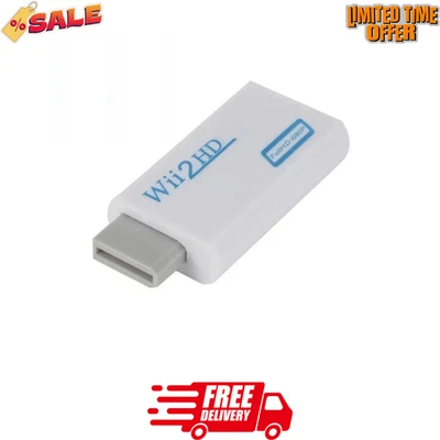 Portable Wii to HDMI Wii2 HDMI Full HD Converter Audio Output Adapter TV