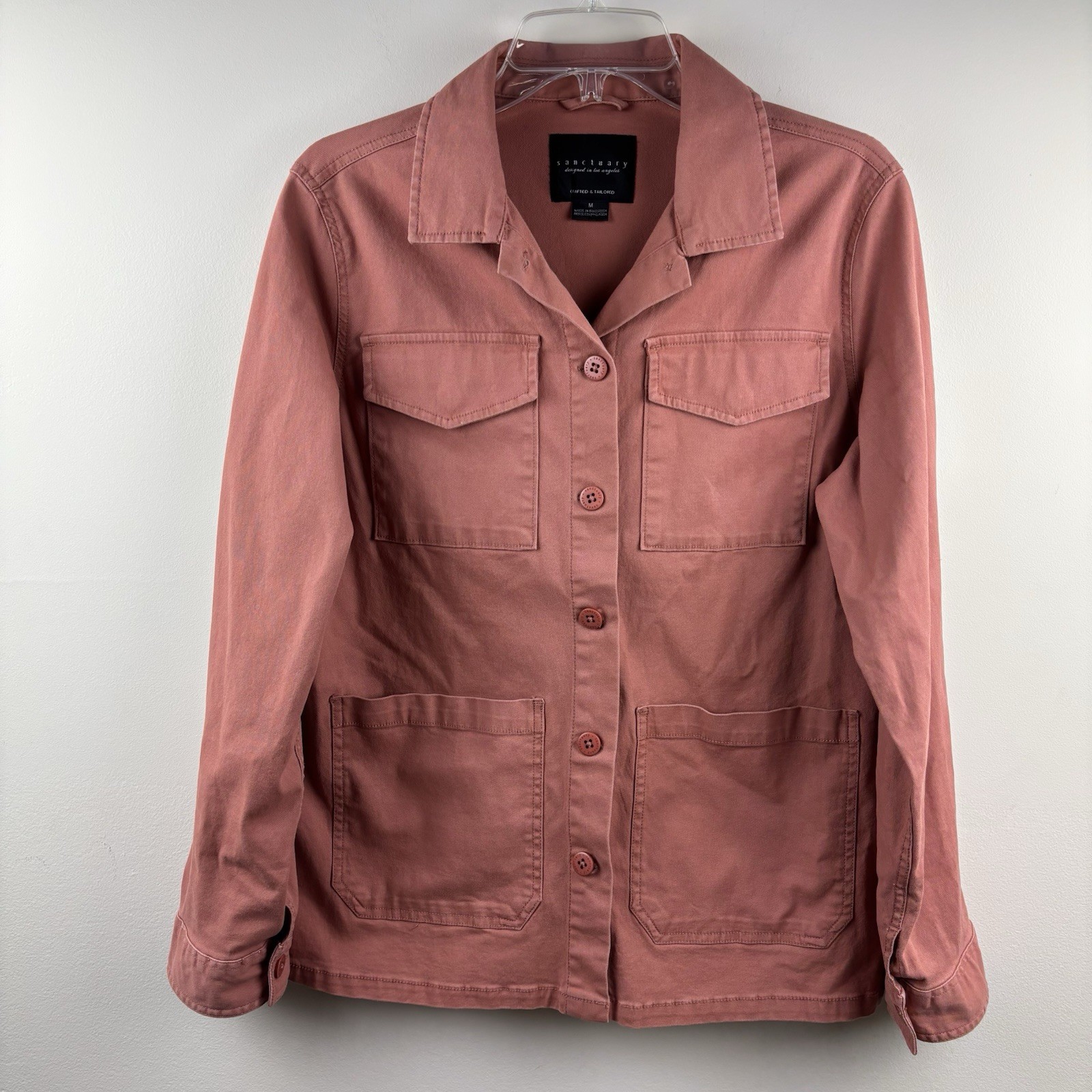 Sanctuary Button Front Utility Jacket Pockets in … - image 3