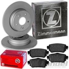 ZIMMERMANN BREMSSCHEIBEN + BELÄGE HINTEN für NISSAN QASHQAI 2 + RENAULT KADJAR