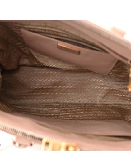 PRADA Saffiano Medium Galleria Double Zip Tote Cammeo 100% AUTHENTIC - Picture 4 of 13