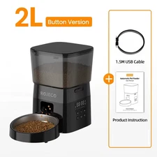 Automatic Cat Feeder Pet Smart Cat Food Kibble Dispenser Button Version Smart Co