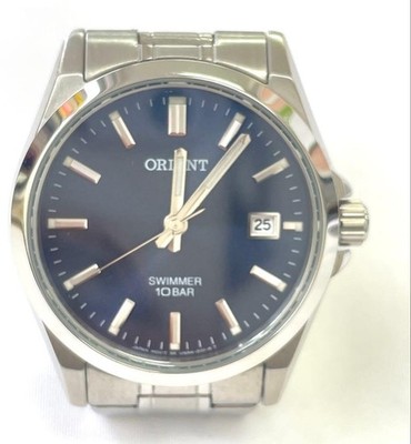 Orient Quartz Wristwatch Silver Band Timepiece Authentic Ready to Use