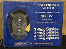 Vintage California Sound AC3-6940 3-Way Car Speakers 300W NOS New In Box Retro