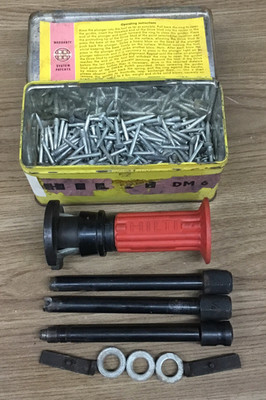 Vintage Hilti DM6 Hammer Drive Tool Kit In Original Tin Box & Instructions
