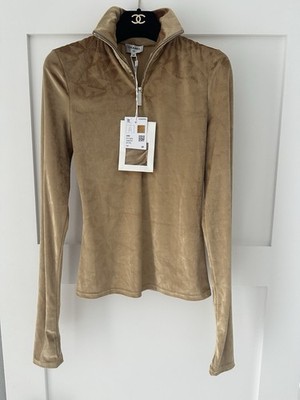 Chanel 24N CC LOGO Gold Pullover Mock Neck NWT 38