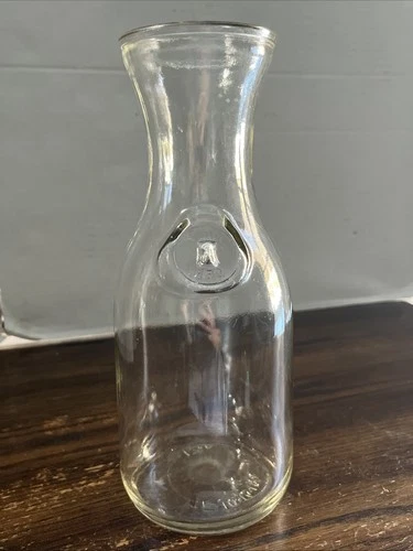Vintage Paul Mason "Since 1852" Glass Milk Bottle Carafe or Vase Farmhouse Style
