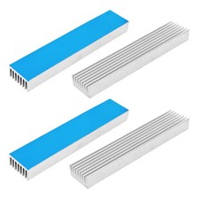 4PCS Silver Aluminum Heatsink, 100mm x 20mm x10mm Heat Sink Fin Radiator Cool...