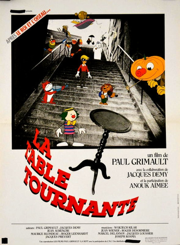 LA TABLE TOURNANTE TURNING TABLE Paul Grimault 1988 FRENCH POSTER 16x21