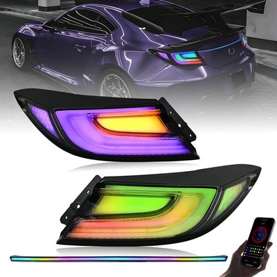 RGB LED Tail Lights Middle Bar For Toyota GR86 Subaru BRZ 2021-2025 Lamps Pair